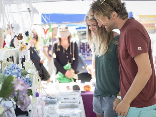 Explore the local produce and crafts at the markets.