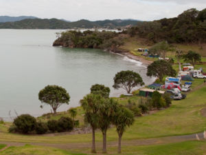 Overlooking the mouth of Whangaruru Harbour, with sheltered waters, walking, swimming and boating activities.