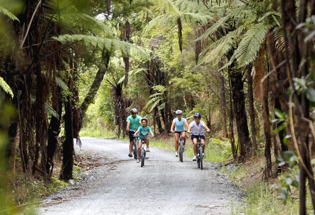 Der Twin Coast Cycle Trail verläuft zwischen der Bay of Islands und dem Hokianga Harbour. Es ist eine leichte, E-Bike-freundliche Strecke, die reich an Māori und europäischer Siedlergeschichte, Cafés und Unterkünften ist.