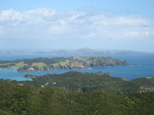 Views over the Bay of Islands from the Cape Brett Trail.