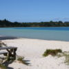 The crystal-clear Kai Iwi Lakes are popular with kiwi holidaymakers.