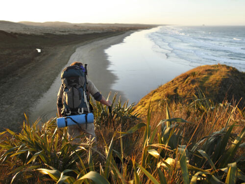 테아라로아 트레일의 하나로 꼽히는 나인티(90)마일비치는 세계에서 가장 긴 하이킹 루트이다.