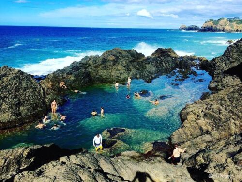 Relaxing in the Mermaid Pools, a hidden gem in the Northland &amp; Bay of Islands region - a coastal and cultural paradise.