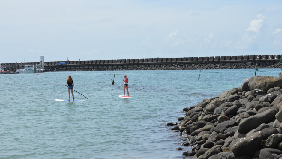 Going for a paddle around Ngamotu