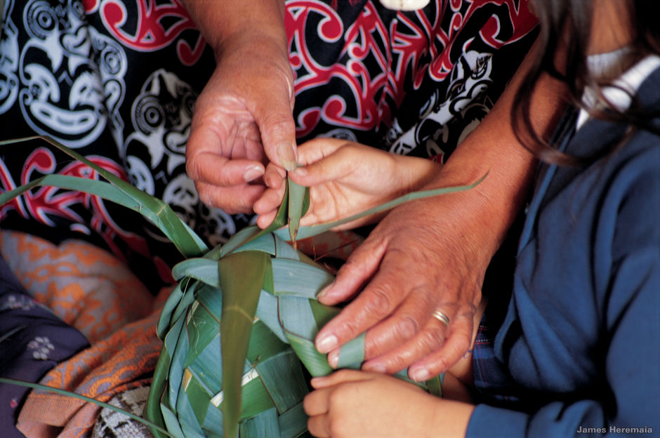 The most widely used weaving material is harakeke - otherwise known as New Zealand flax.
