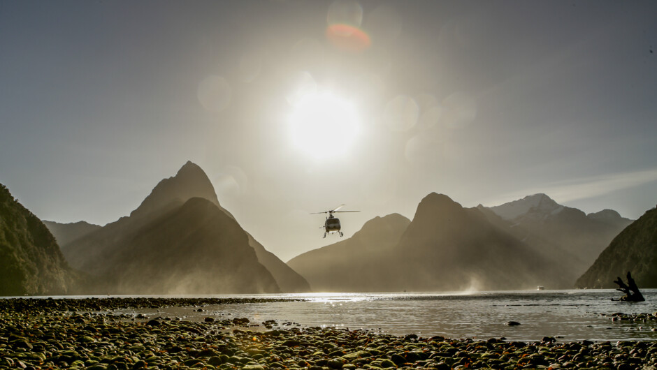 By helicopter is truly the best way to experience Milford Sound