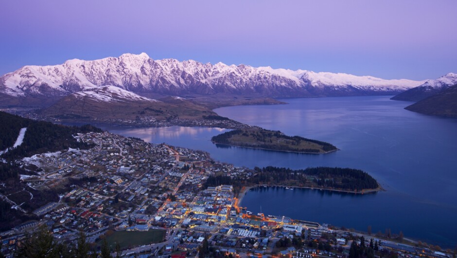 Beautiful Queenstown at dusk