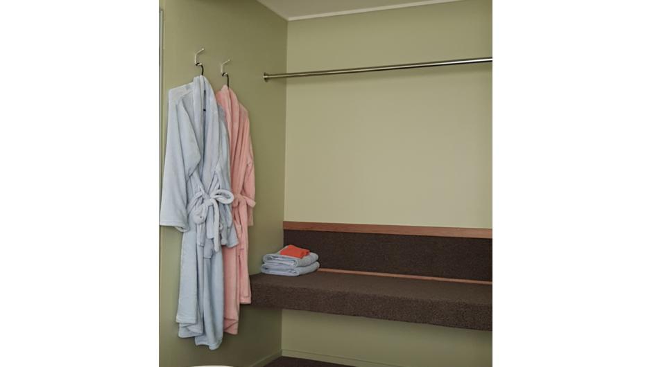 Wardrobe with robes