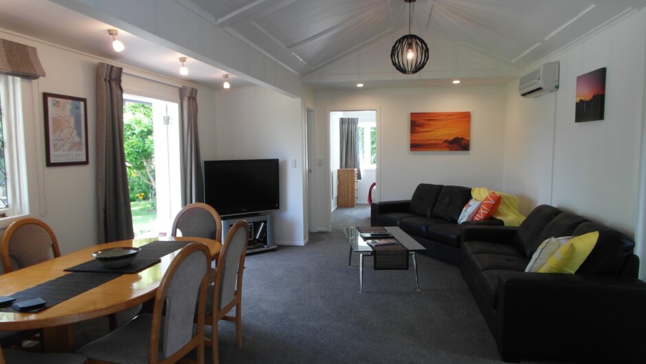 Large lounge and dining area of 3 bedroom cottage