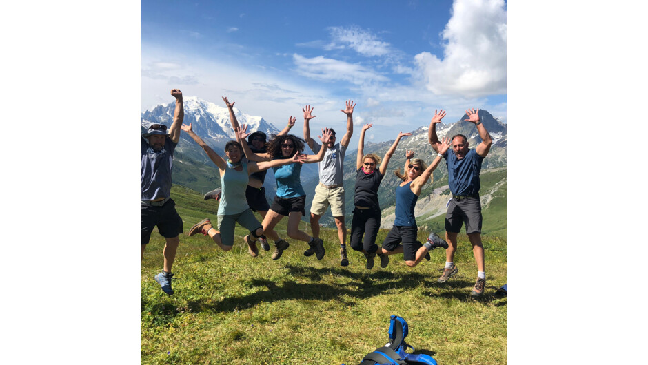 Group picture on the Tour du Mont Blanc