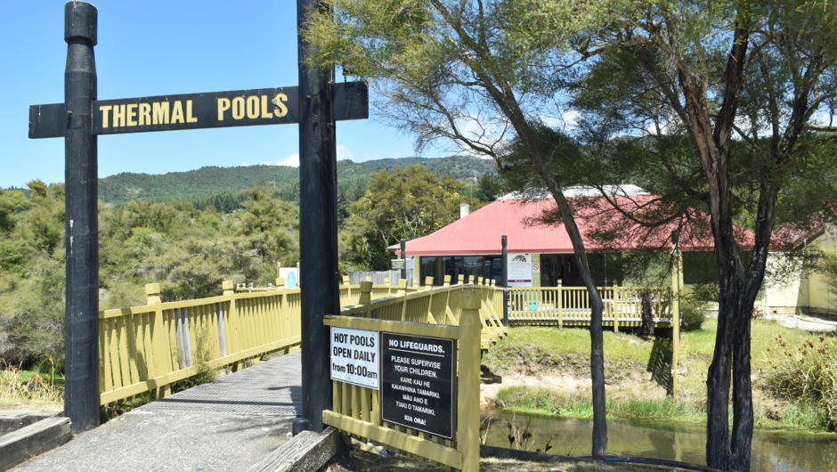 We offer trip to the local Hot Pools, ideal to relax after a long hike!
