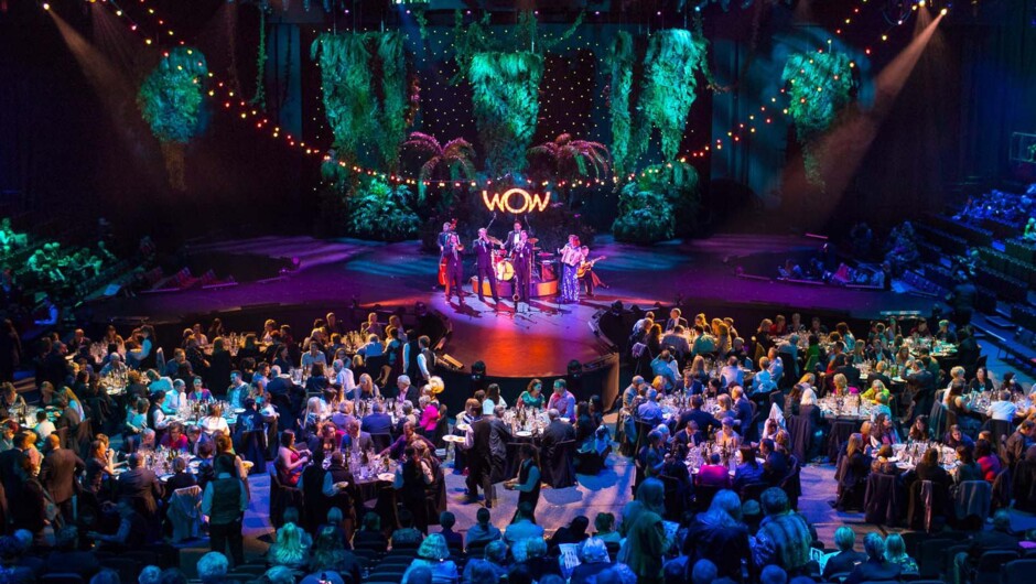 Performers and audience at the World of WearableArt Awards Show in Wellington