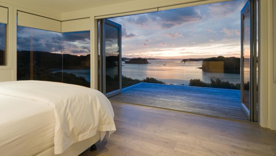 Stunning view looking out from one of the main bedrooms