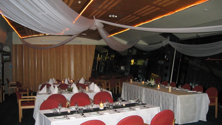 Wedding reception venue room set up