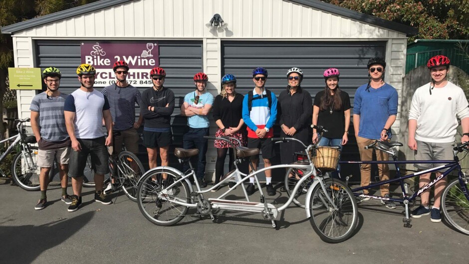 Friends on bikes