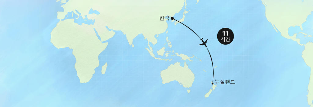 Getting to New Zealand from Korea
