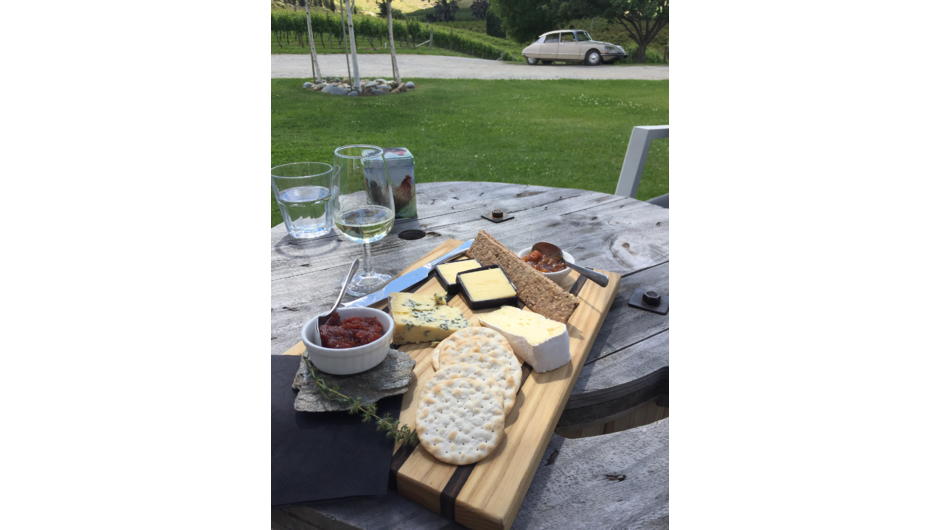 Option to add on a winery Cheeseplatter