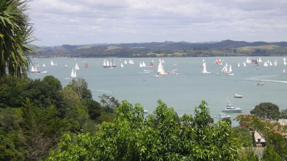 View towards Waitangi during the Tallship race