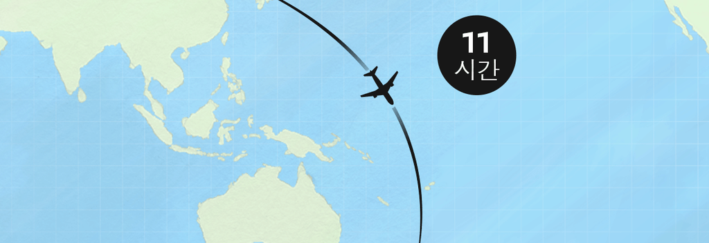 Flight map Korea - mobile
