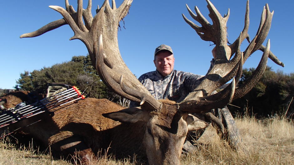 World Record Red Stag with a bow