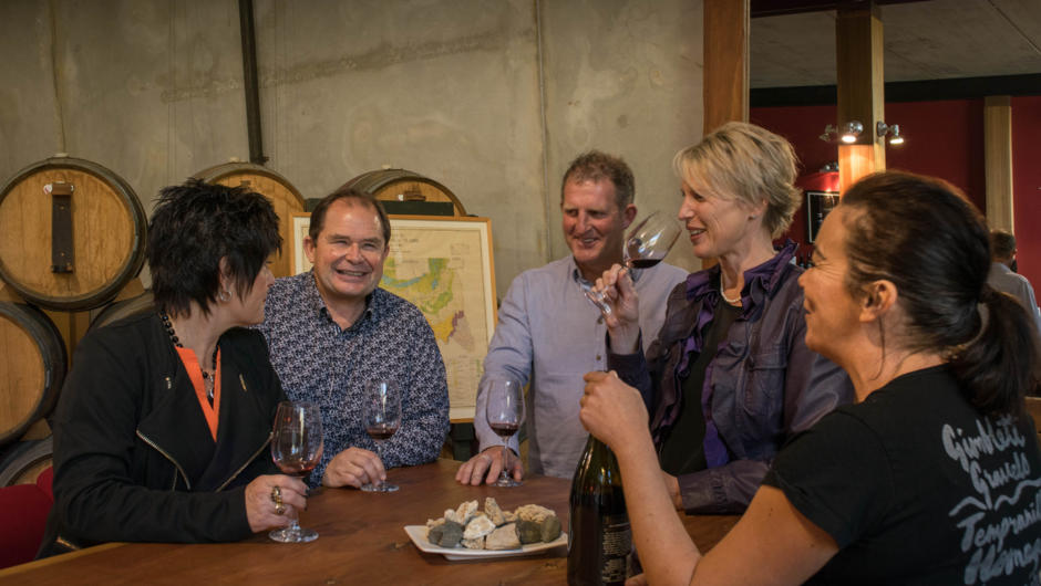 Interactive wine tasting at Trinity Hill winery in Napier, Hawke's Bay