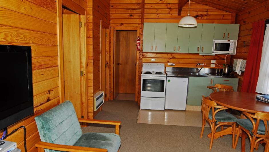Kitchen &amp; Living in Chalets 7, 8 &amp; 9
