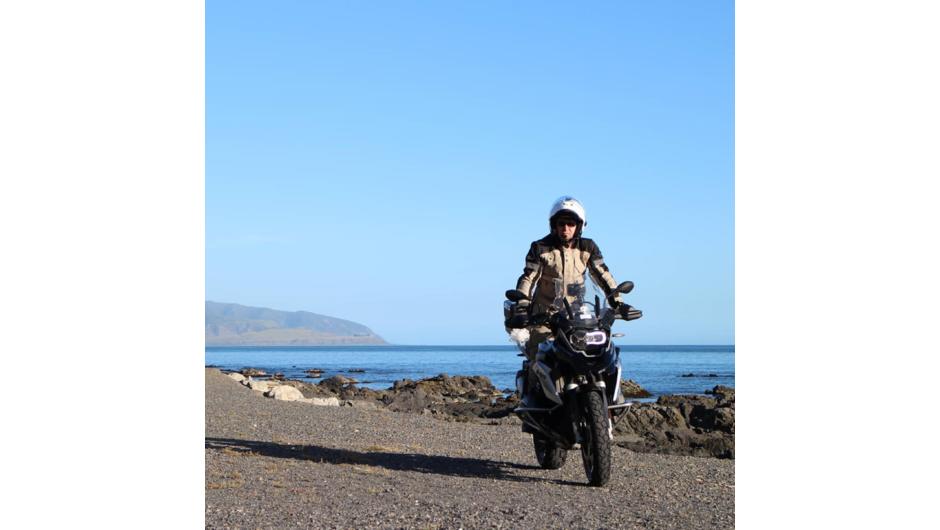 Can the day get any better? BMW Bike, and the ocean, stunning!