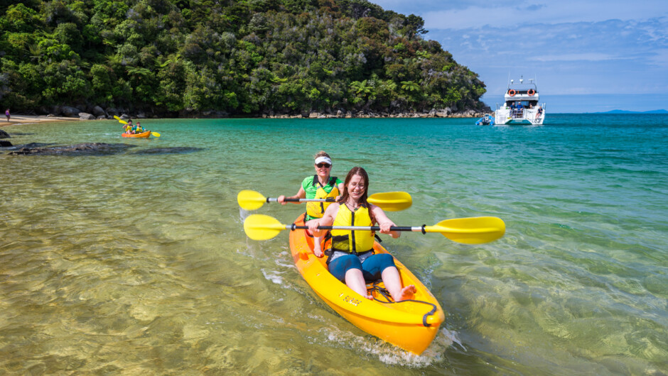 Enjoy the long summer evenings with a kayak from the boat