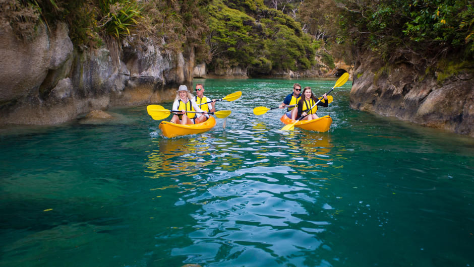 Kayaking is on option on our Best Abel Tasman Day trip