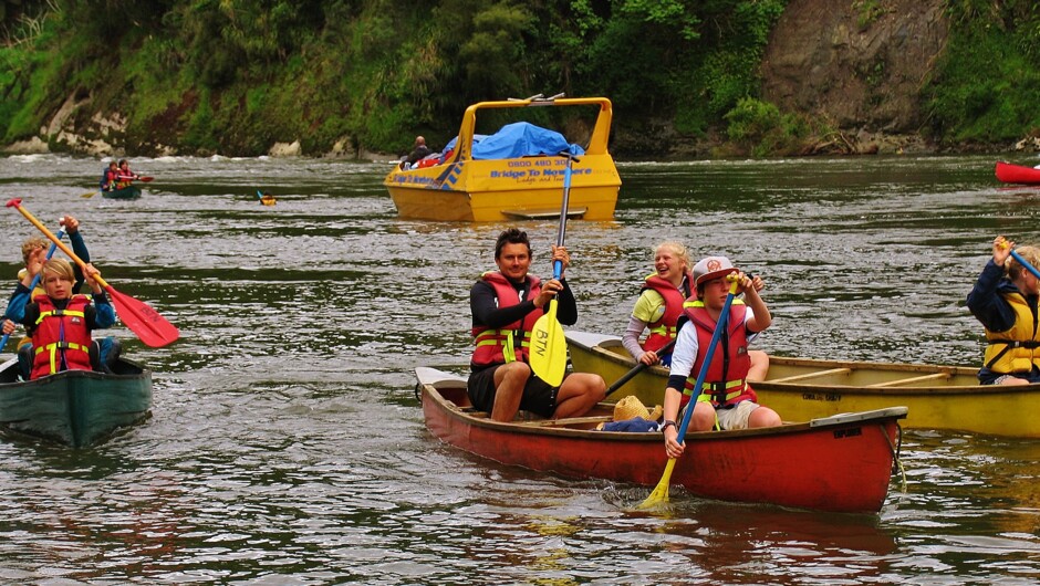 Canoeists enjoying the river