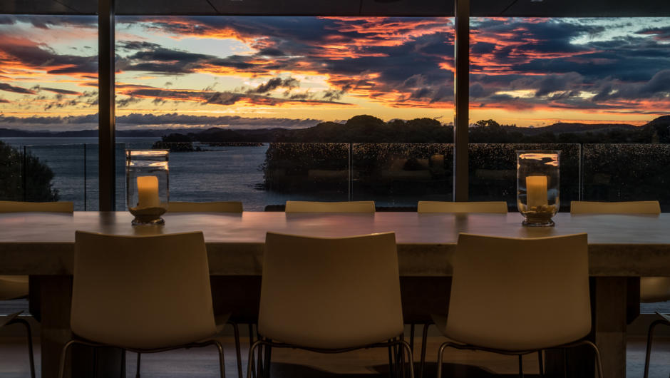 Sunset from the dining area