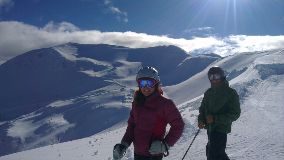 Skiing at Mt Hutt