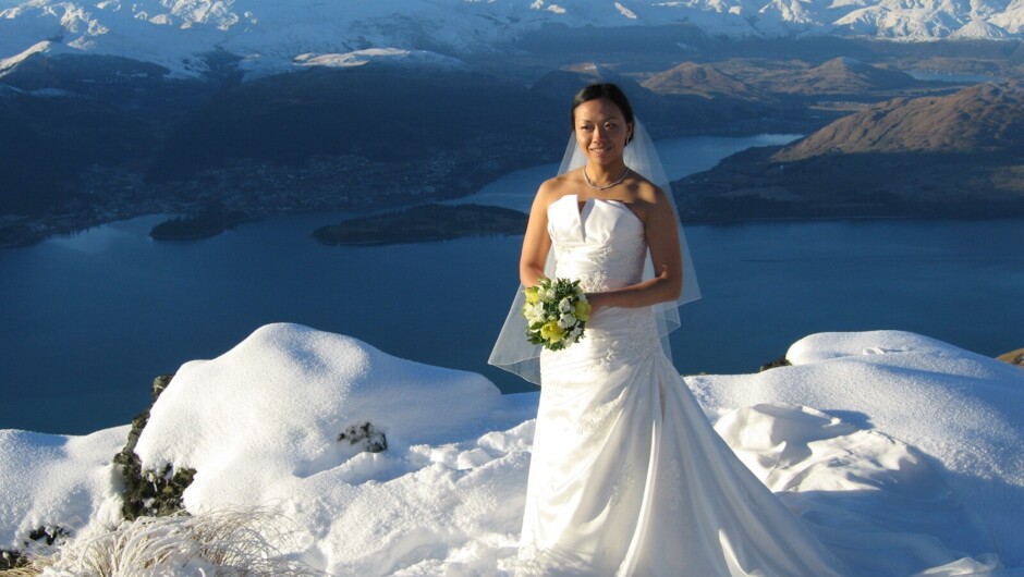 Stunning wedding photographs amongst the magnificent alpine scenery.