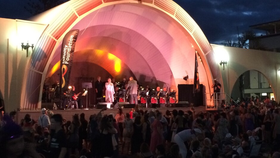 Concert in the Napier Soundshell during the Hawke's Bay Art Deco Festival.