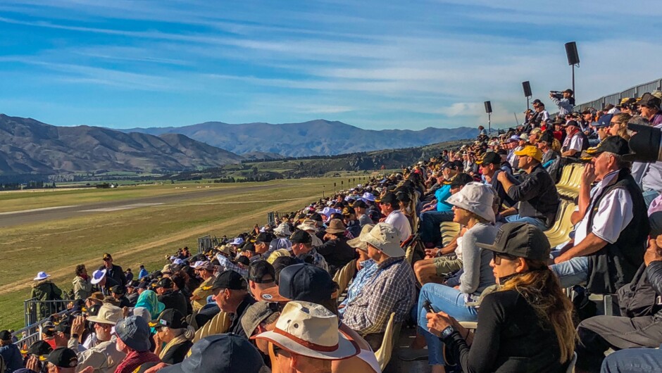 The crowd enjoying the show at Warbirds over Wanaka International Airshow.