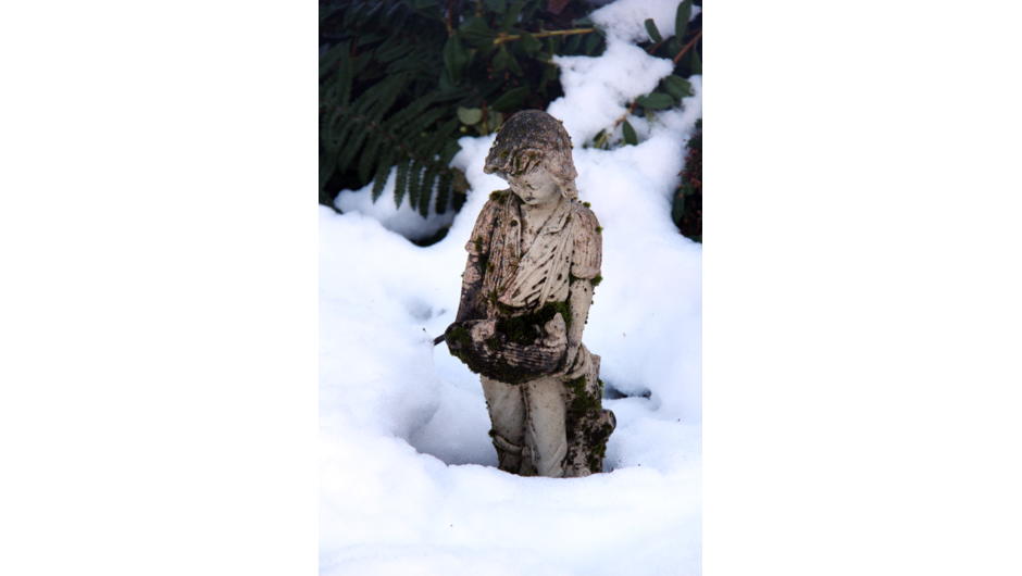 Statue in the snow