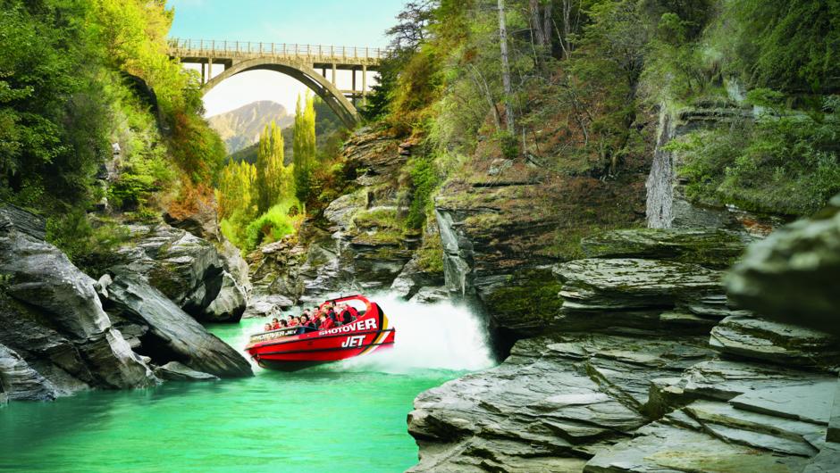 Jet Boating in the spectacular Shotover canyons