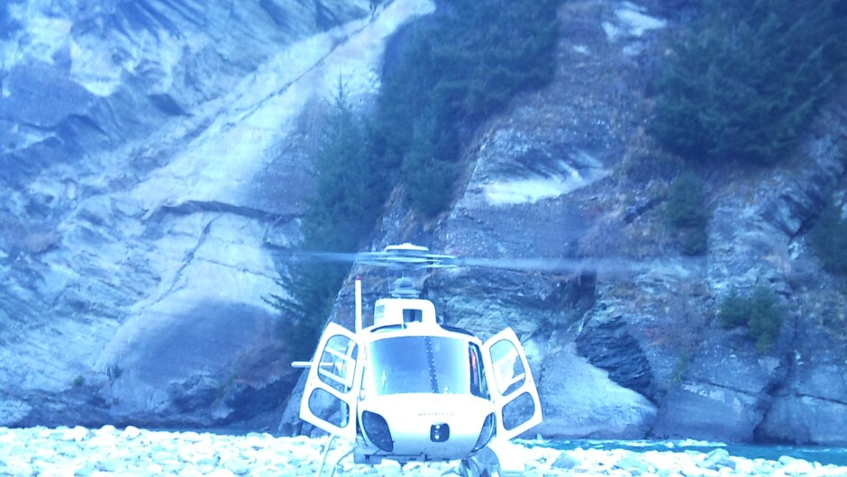 Landing in Skipper Canyon