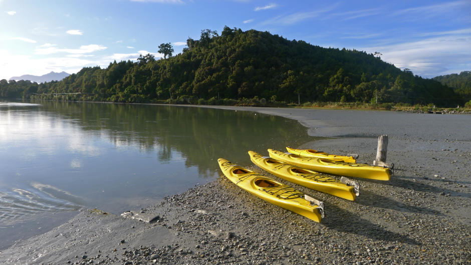 Try an optional kayak at Okarito