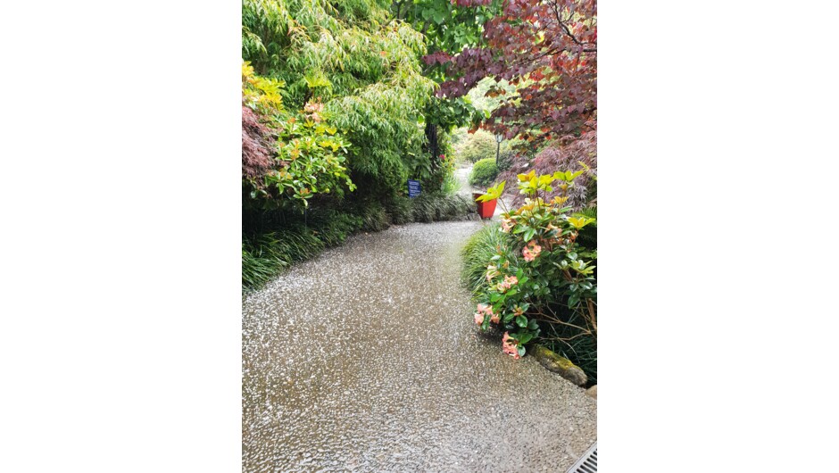 The gardens are beautiful all year round - including when it hails!