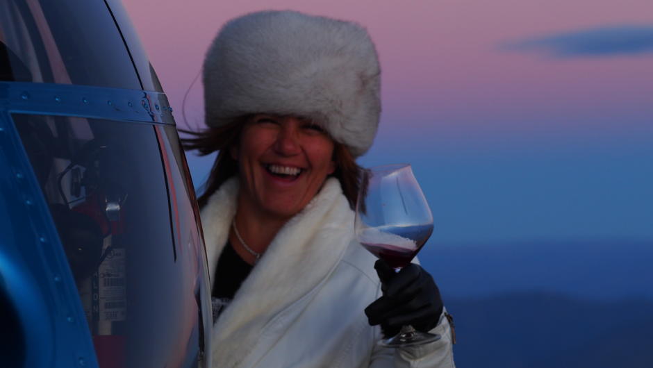 Wine Tasting at Altitude at sunset