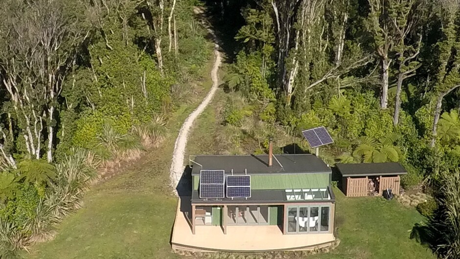 The Bush Retreat Cabin aerial shot