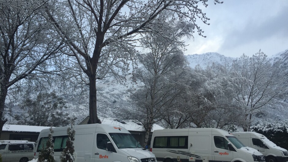 Snow fall in Queenstown