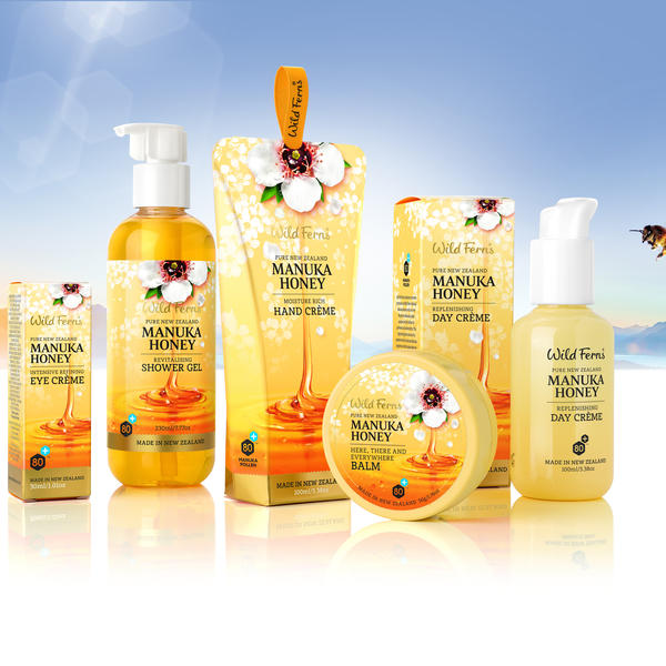 ニュージーランド産のマヌカの蜂蜜は、抗菌作用があることで知られており、化粧品の有効成分としてよく使用されています。