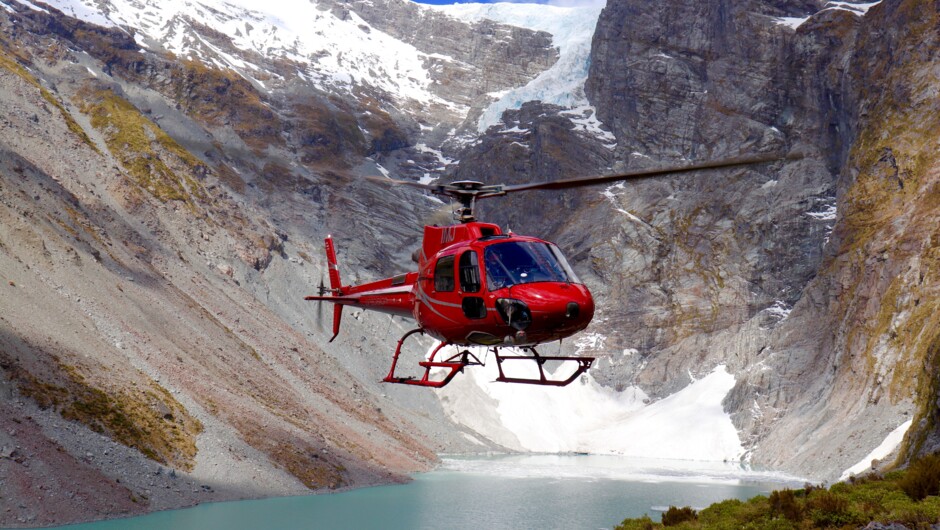 Precision Helicopters Hokitika outside Wilkinson Glacier.