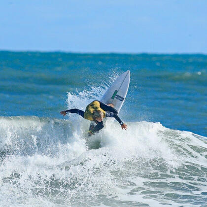 Surfing in Taranaki