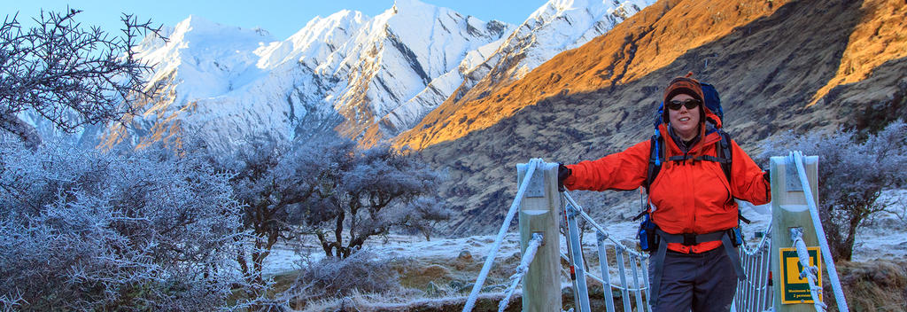 Fresh air and dazzling views on a winter hike into the Copland Valley