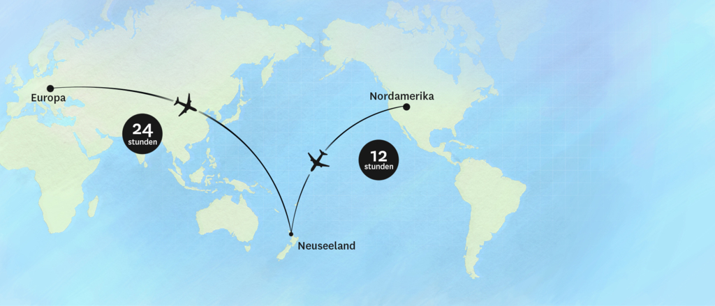 Getting to New Zealand from Germany