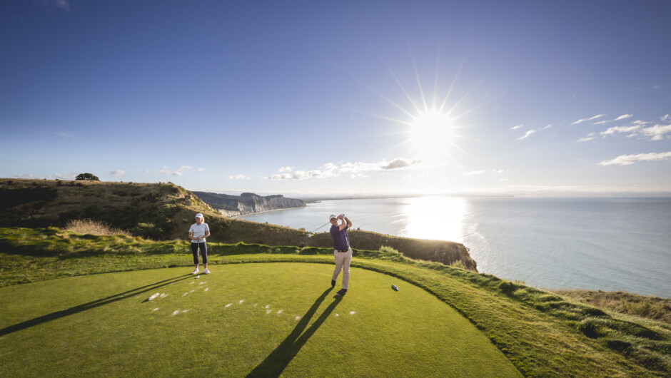 Golfing at Cape Kidnappers