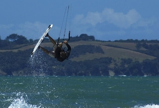 Windsurfing in New Zealand - enjoy some of our prettiest inland waters and harbours, boards available for hire in most popular windsurfing areas.